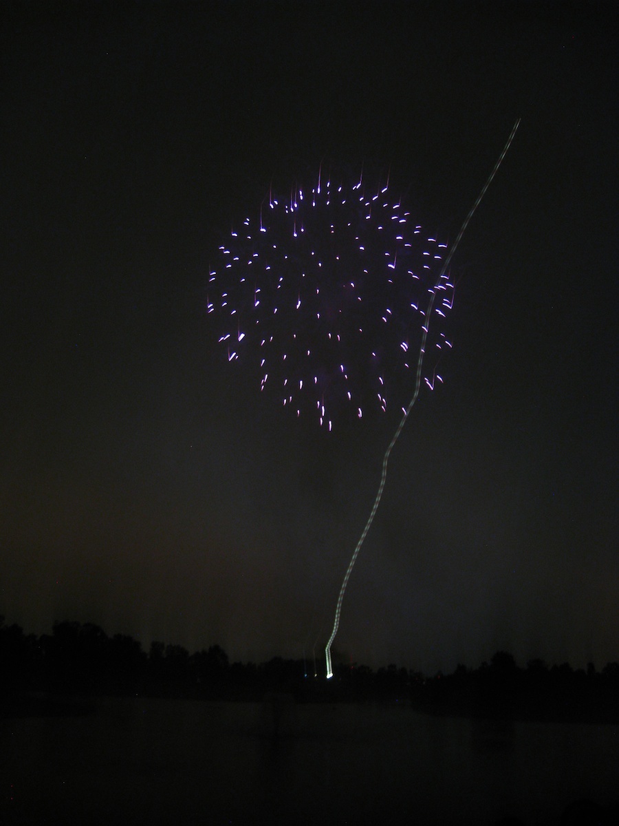 Post dinner fireworks show at ORCC