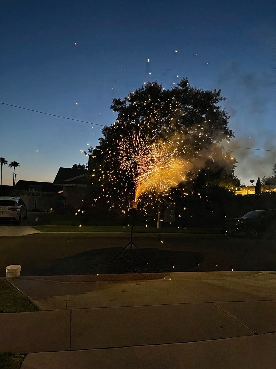 Fireworks at the Liles' 2022