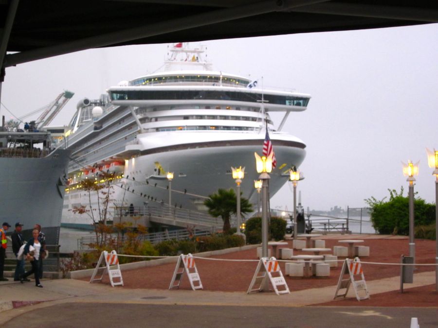 Lane Victory 2011 arrival  and leaving port