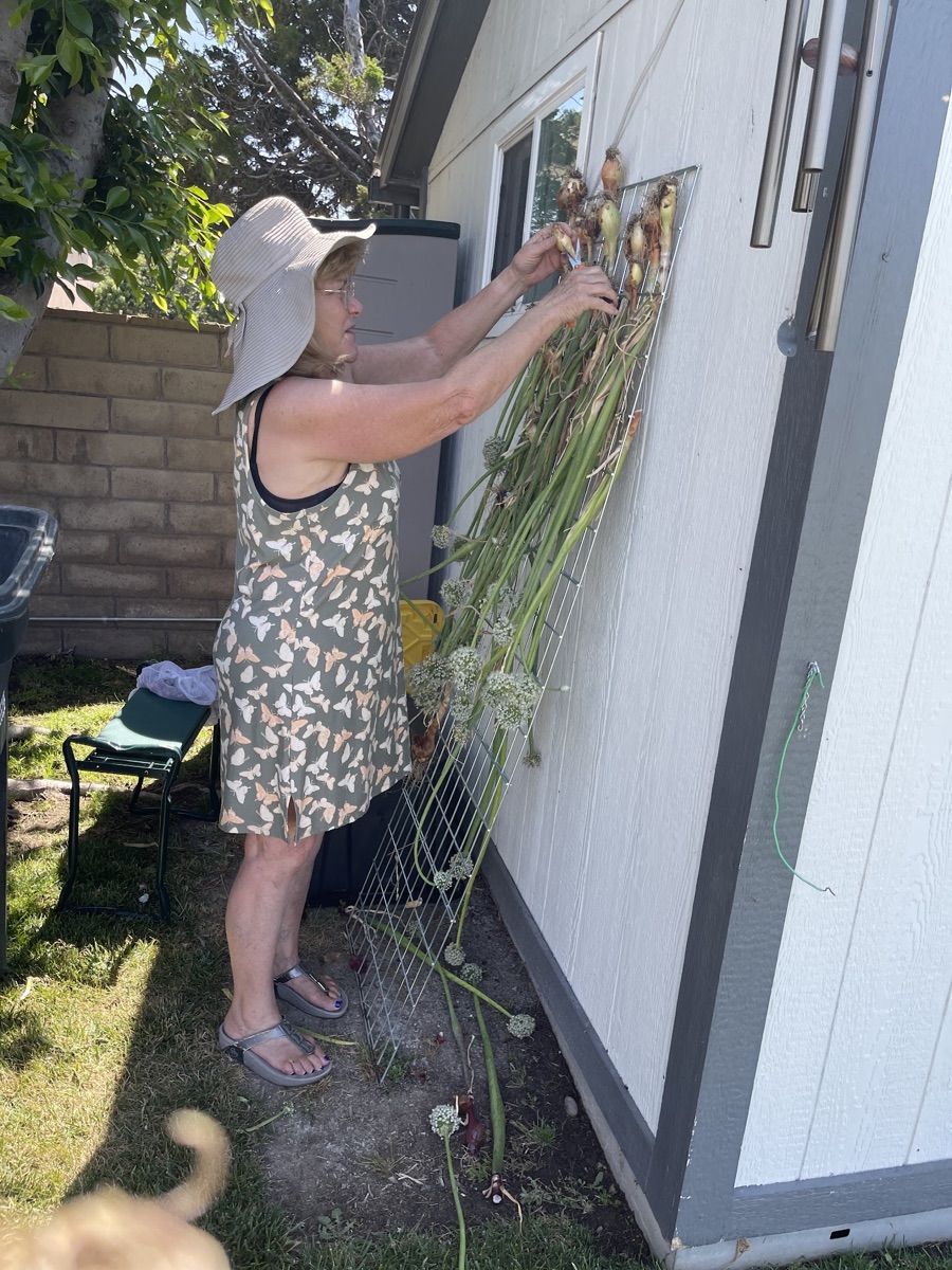 Mary loves her garden