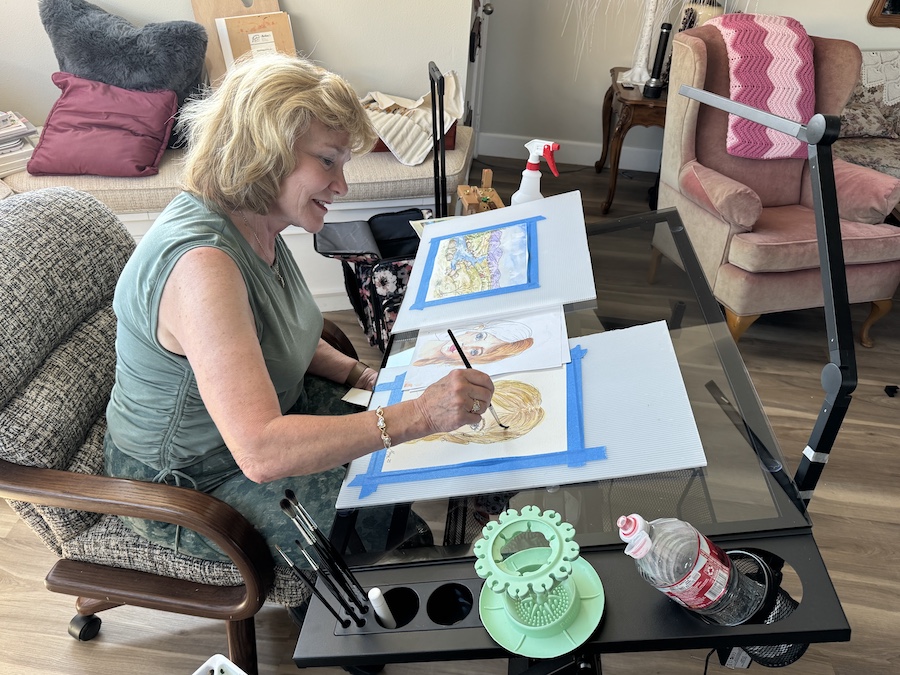 Mary's watercolor efforts