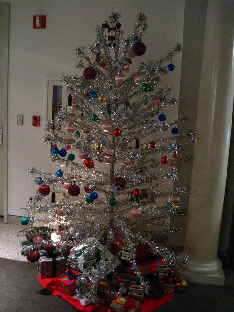 Nixon library Christmas trees