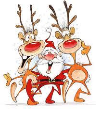 Dancing Reindeer With Santa