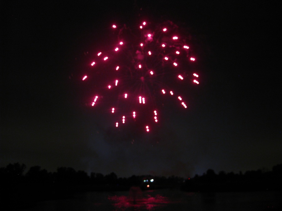 Post dinner fireworks show at ORCC