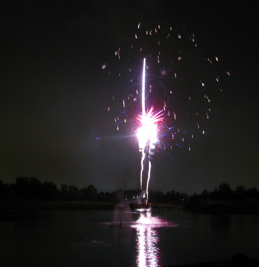 Post dinner fireworks show at ORCC