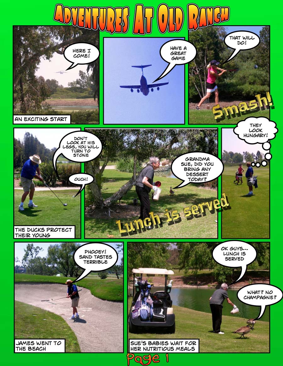 golf and birthdays at Old Ranch Country Club 4/20/2012