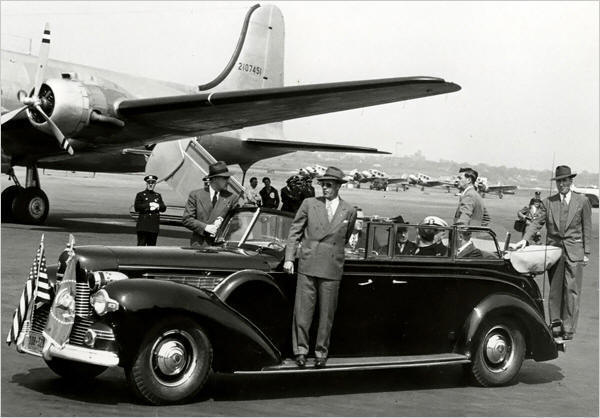 President Truman in the  Lincoln made for President Roosevelt