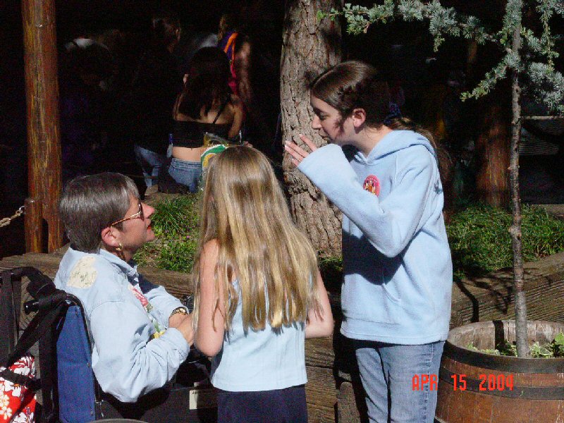 Hannah and Lisa At Disneyland April 2004