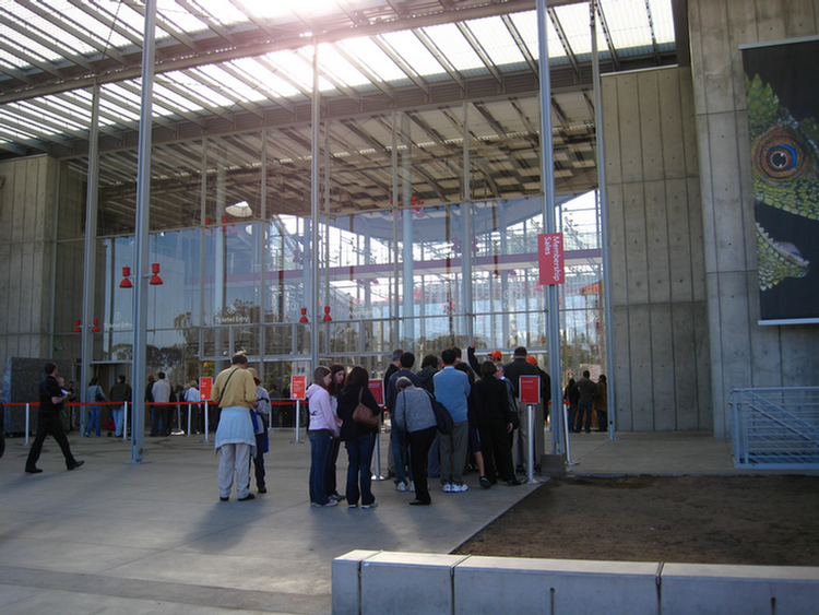 Entering the museum