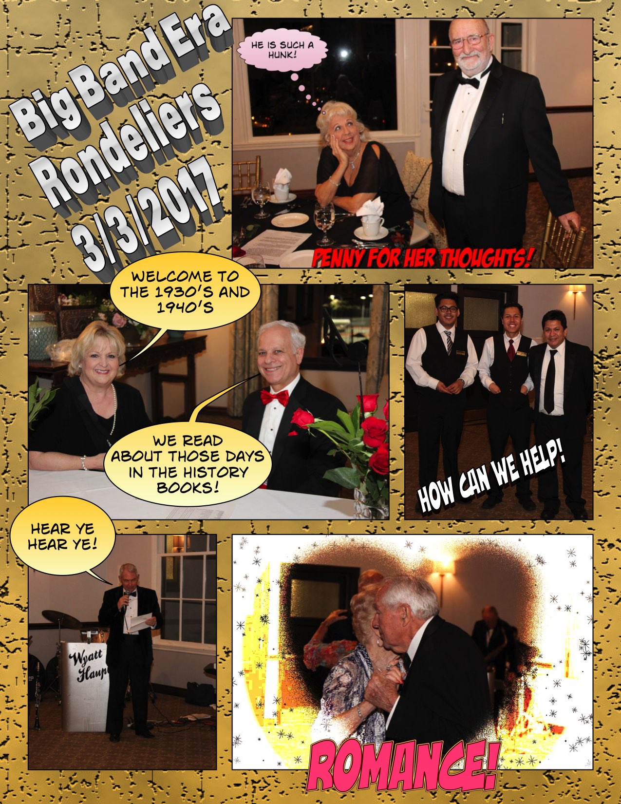 Dancing the night away with the Rondelier's Dance Club 3/3/2017 to the sounds of the Big Band Era