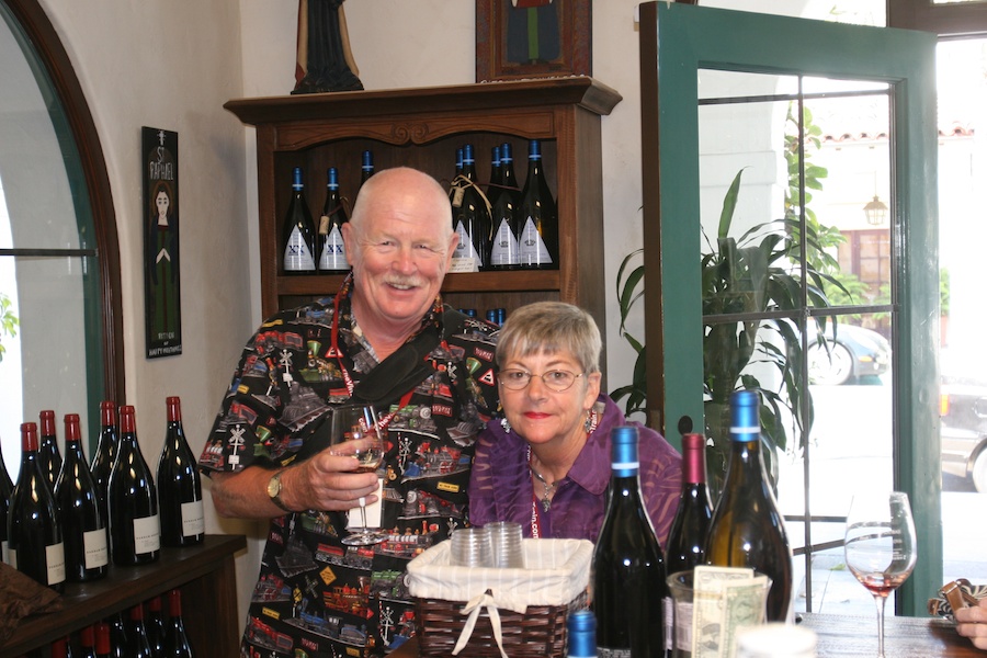 Post lunch wine tasting in  Santa Barbara 2012