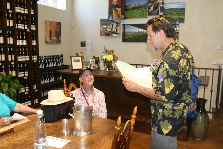 Post lunch wine tasting in  Santa Barbara 2012