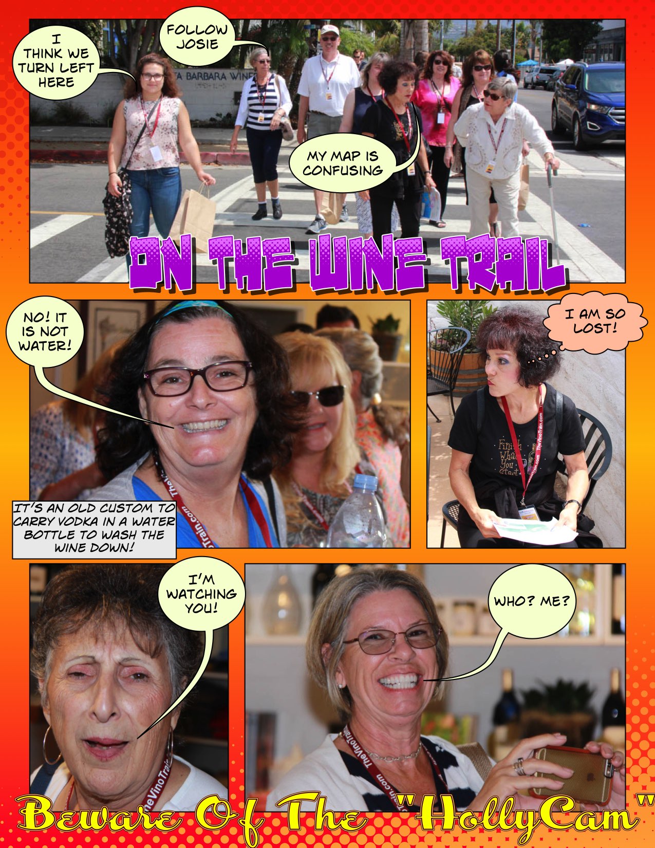 Comic view of the August 6th Vino Train Adventure