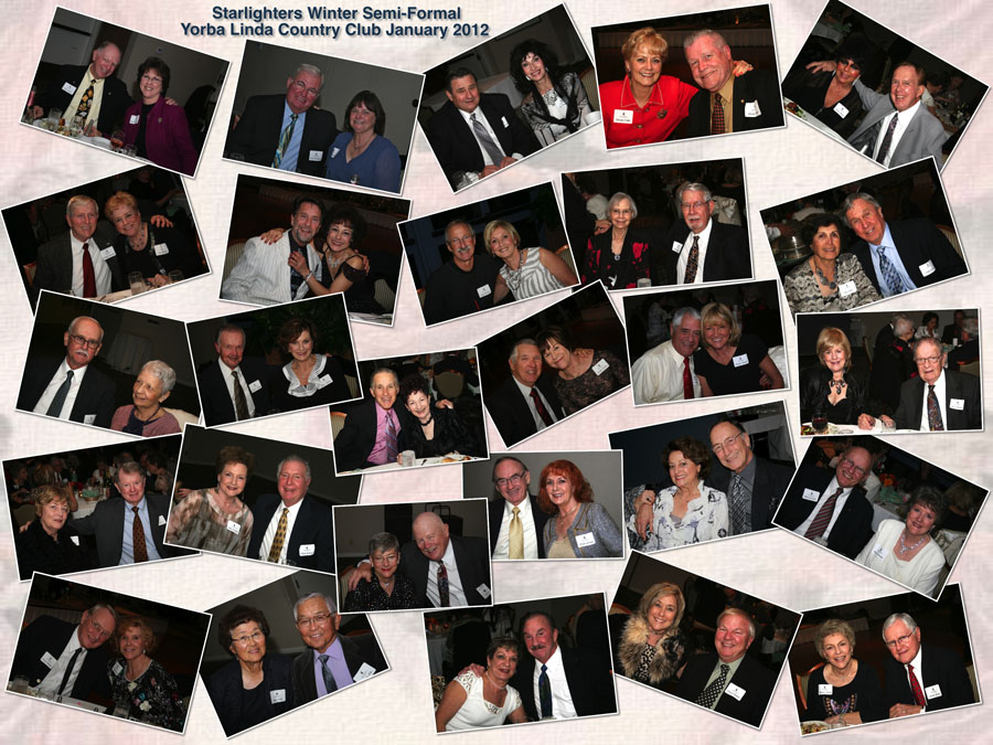 Who was at the Yorba Linda Country Club for the Starlighters January 2012 dance?