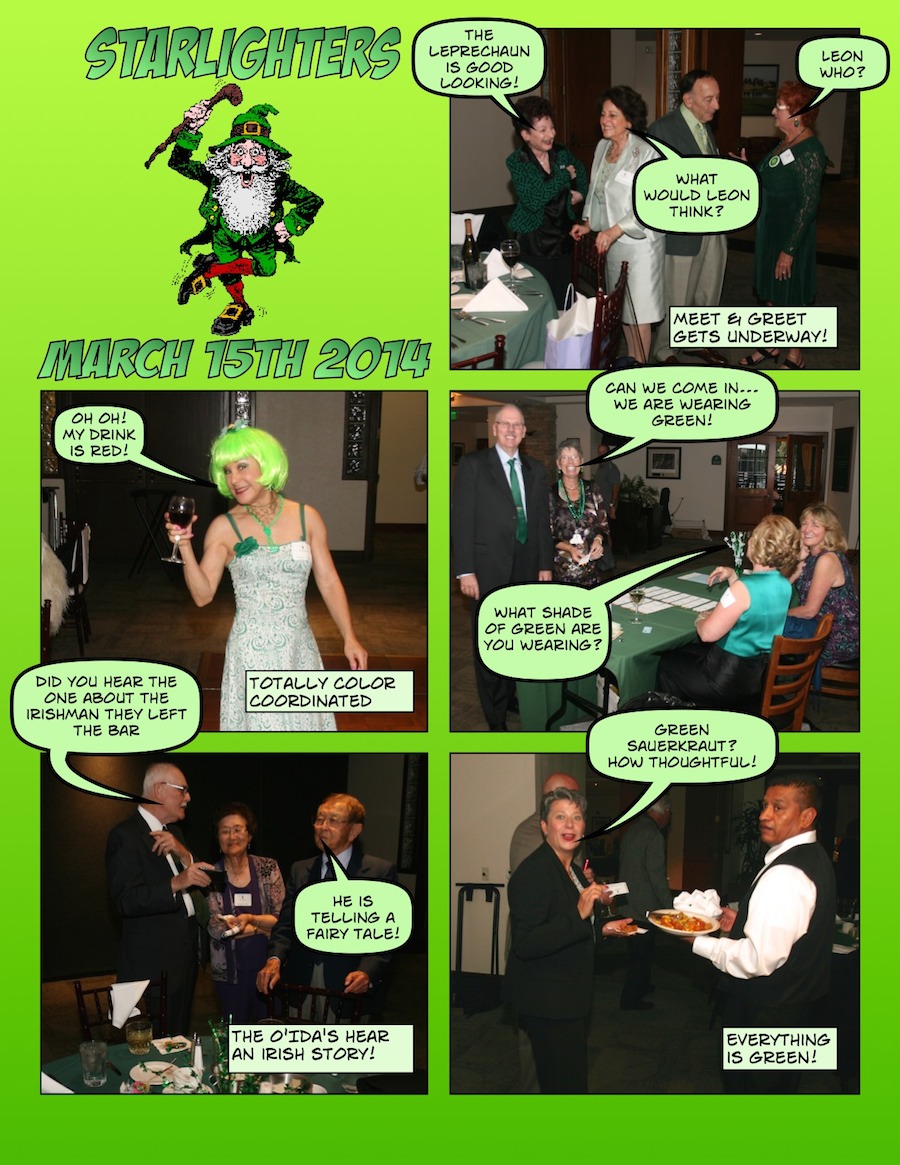 Comical view of the 3/15/2014 Starlighters Dinner Sance