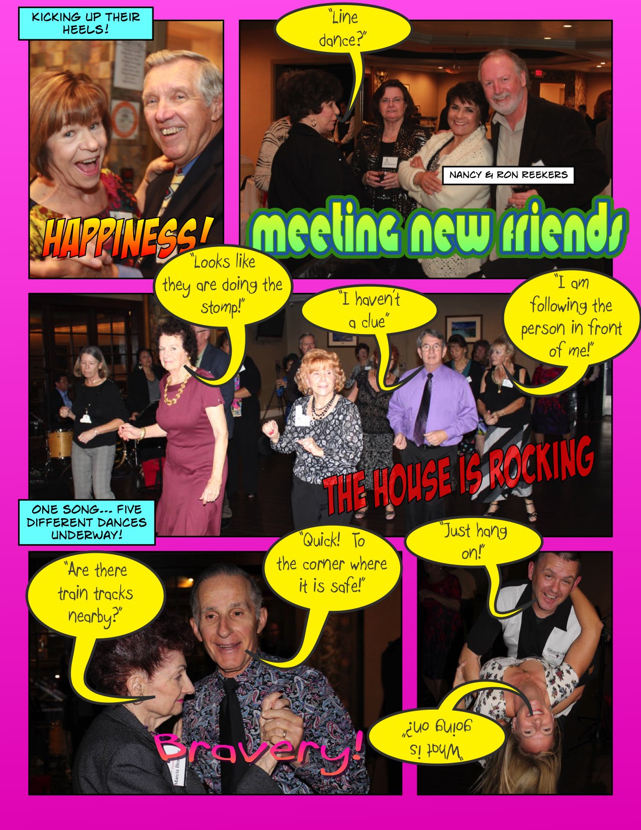 Comic view of the Starlighters January 2016 Winter Casual Dance