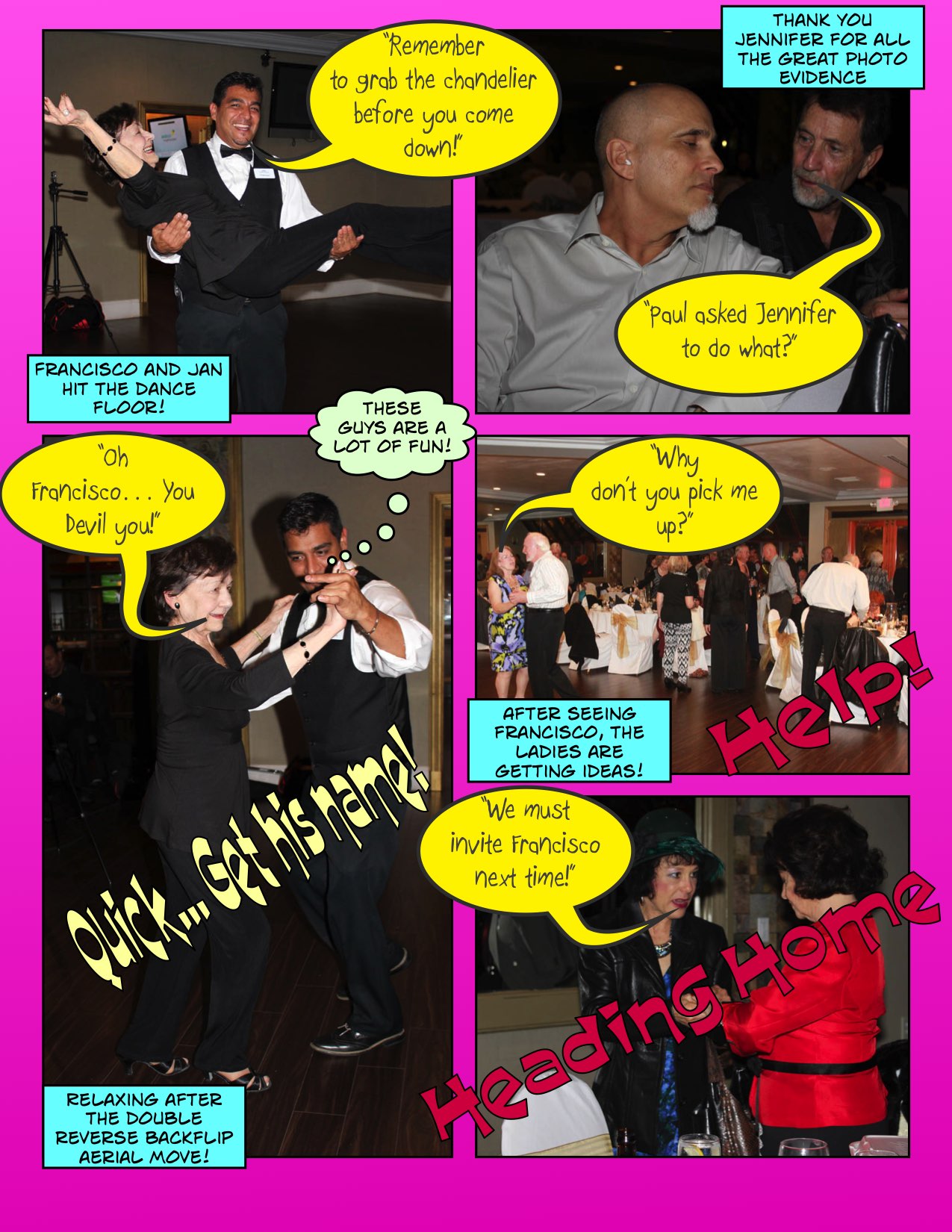 Comic view of the Starlighters January 2016 Winter Casual Dance