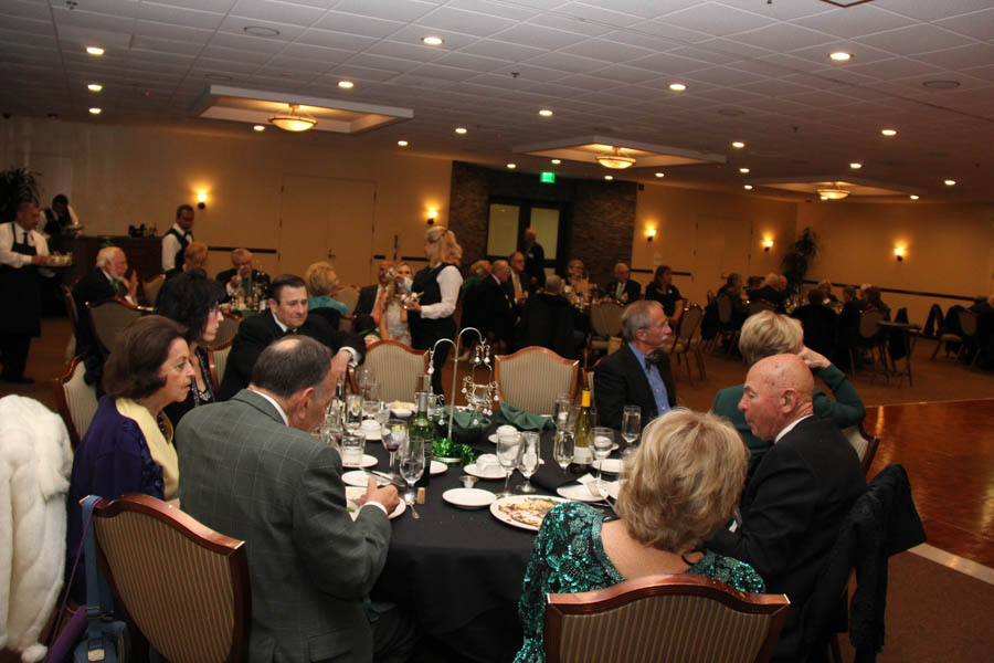 Dinner dancing at Yorba Linda Country Club on St. Patrick's Day 2018 with the Starlighter's Dance Club