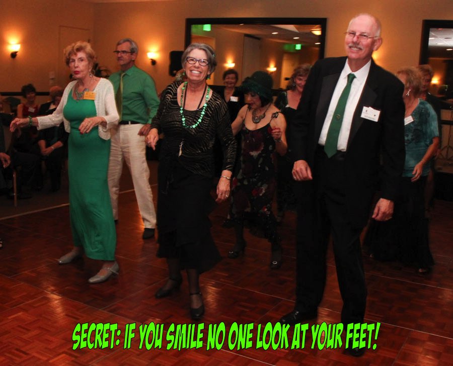 Dinner dancing at Yorba Linda Country Club on St. Patrick's Day 2018 with the Starlighter's Dance Club