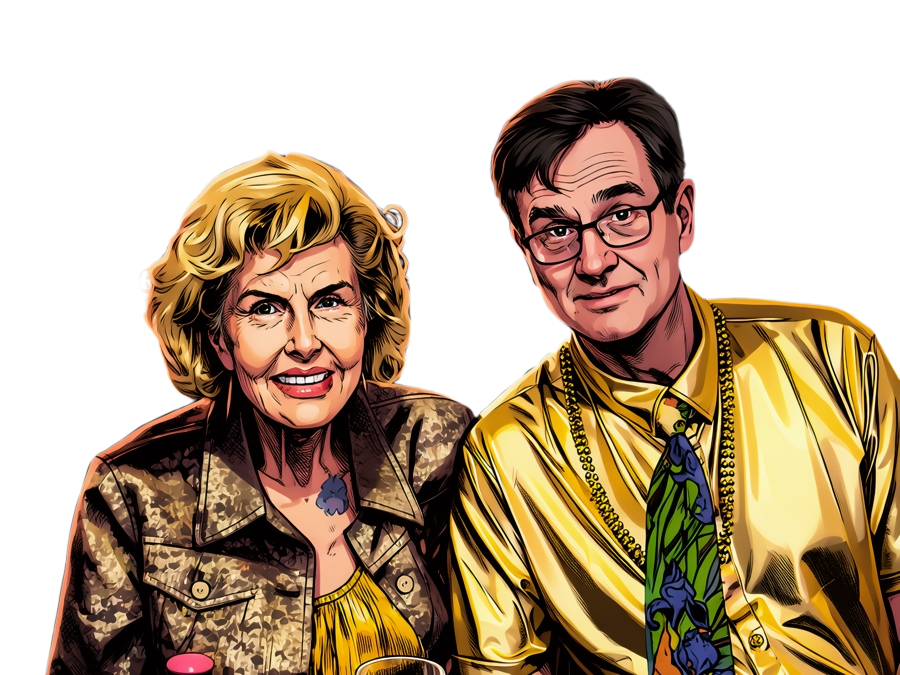 Cartoonized images of Starlighters Members