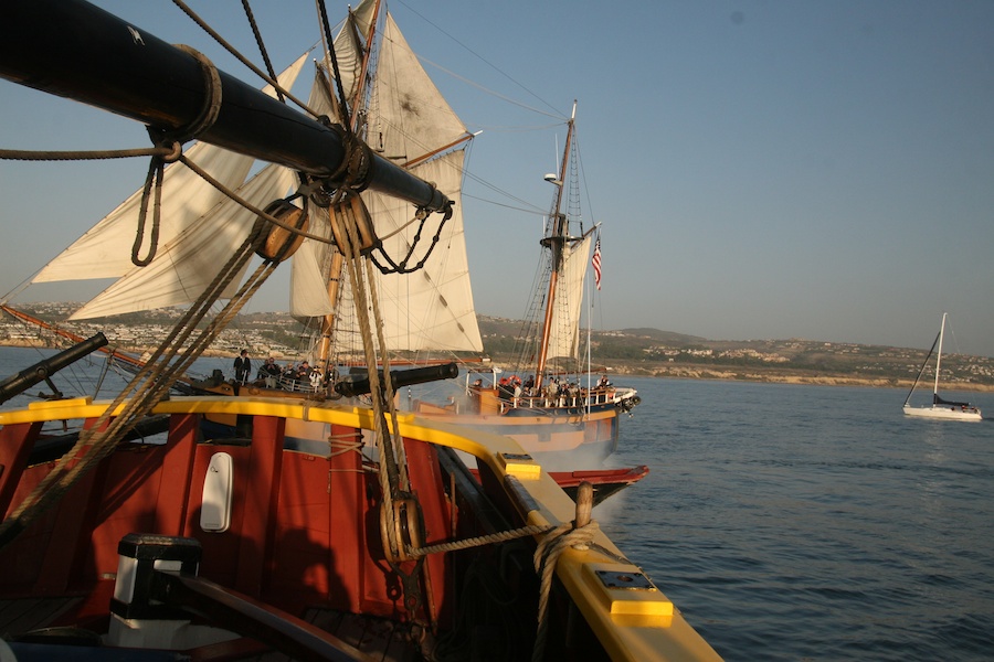 January 2010 battle sail in Newport Harbor with the Chartiers