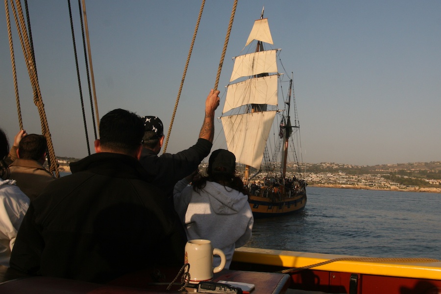 January 2010 battle sail in Newport Harbor with the Chartiers