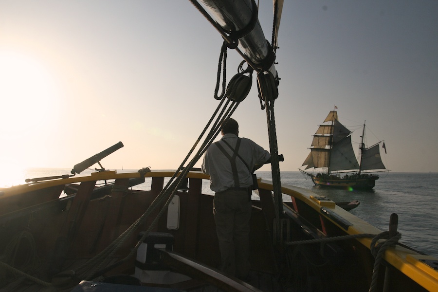 January 2010 battle sail in Newport Harbor with the Chartiers