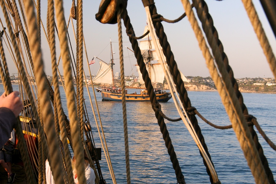 January 2010 battle sail in Newport Harbor with the Chartiers