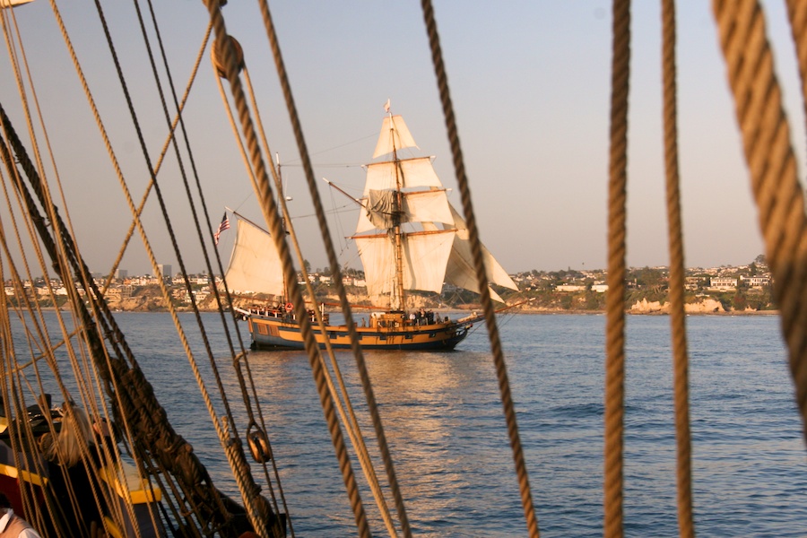 January 2010 battle sail in Newport Harbor with the Chartiers