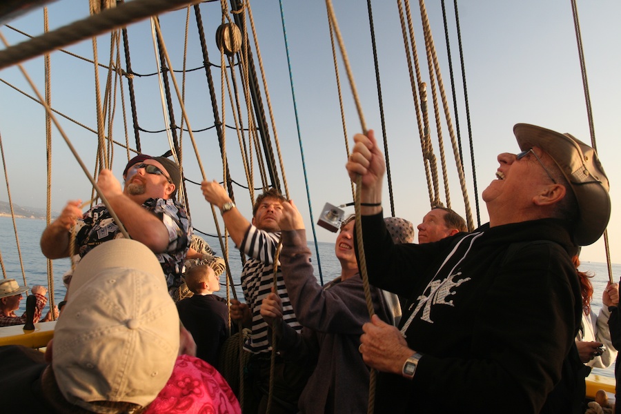 January 2010 battle sail in Newport Harbor with the Chartiers