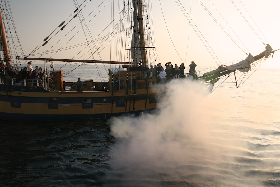 January 2010 battle sail in Newport Harbor with the Chartiers