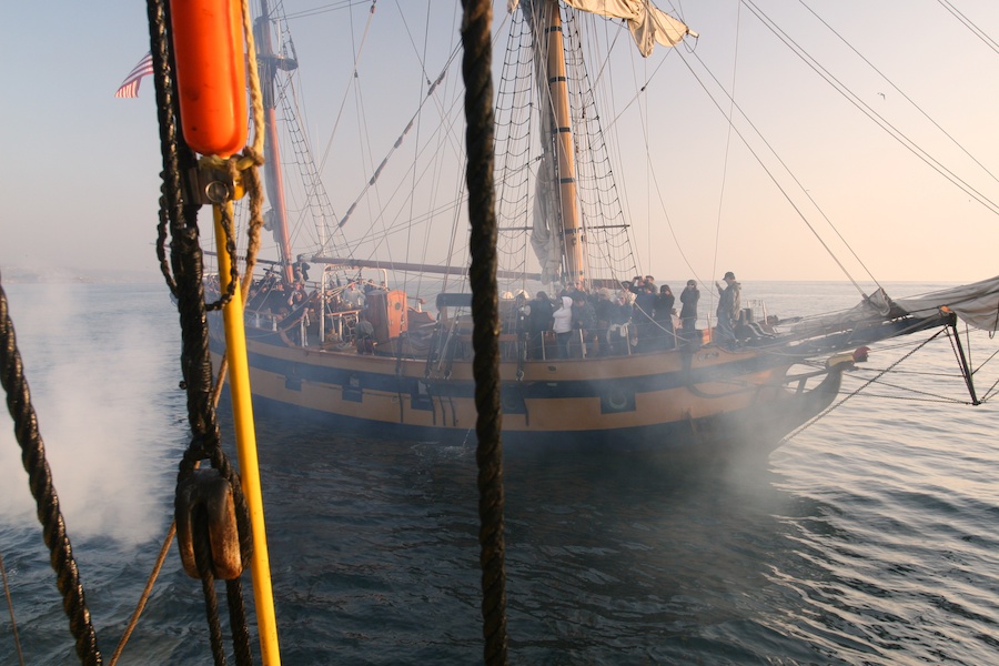 January 2010 battle sail in Newport Harbor with the Chartiers