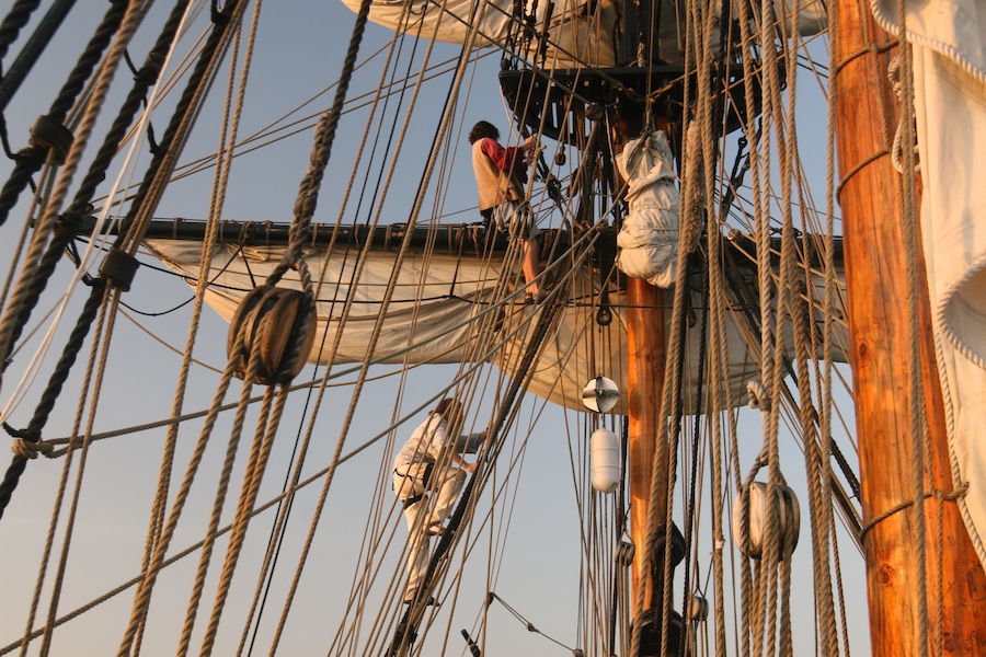 January 2010 battle sail in Newport Harbor with the Chartiers