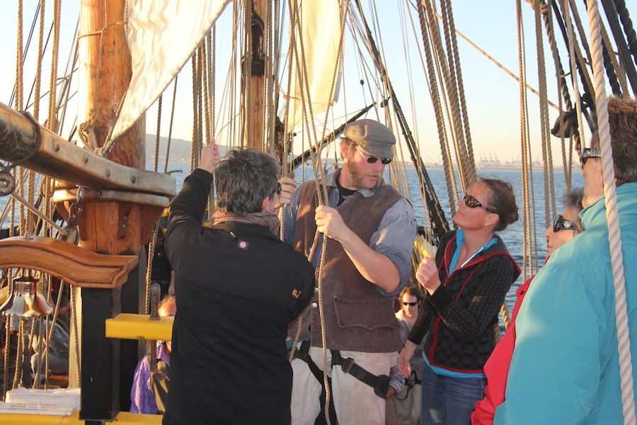 Sailing on San Pedro Bay December 2013