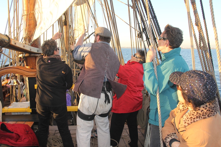 Sailing on San Pedro Bay December 2013