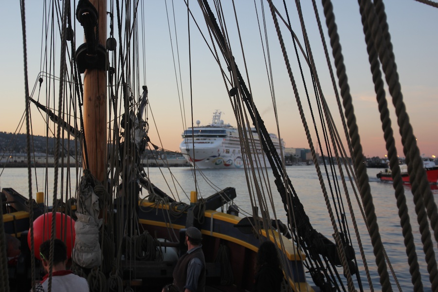 Sailing on San Pedro Bay December 2013