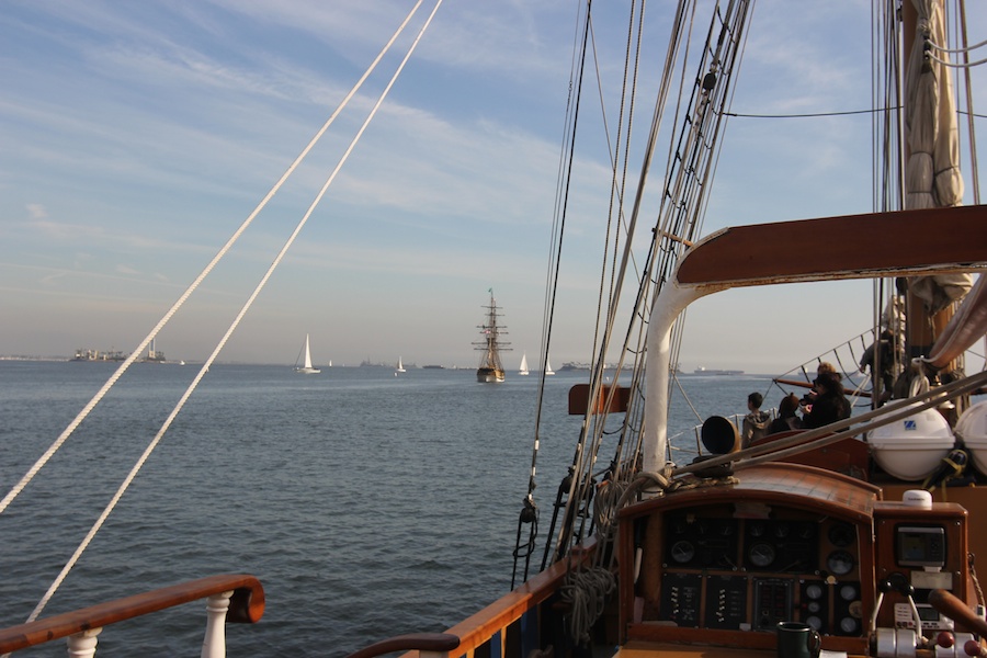 A battle sail in January 2013 on the tall ships