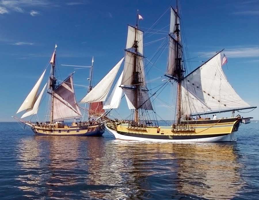 A battle sail in January 2013 on the tall ships