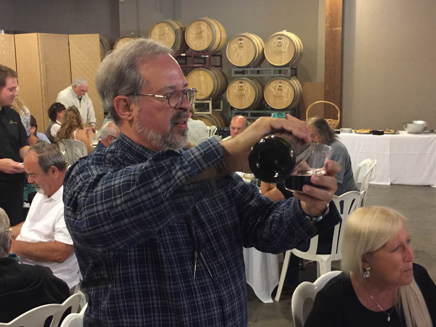 Wine blending at Falkner Winery