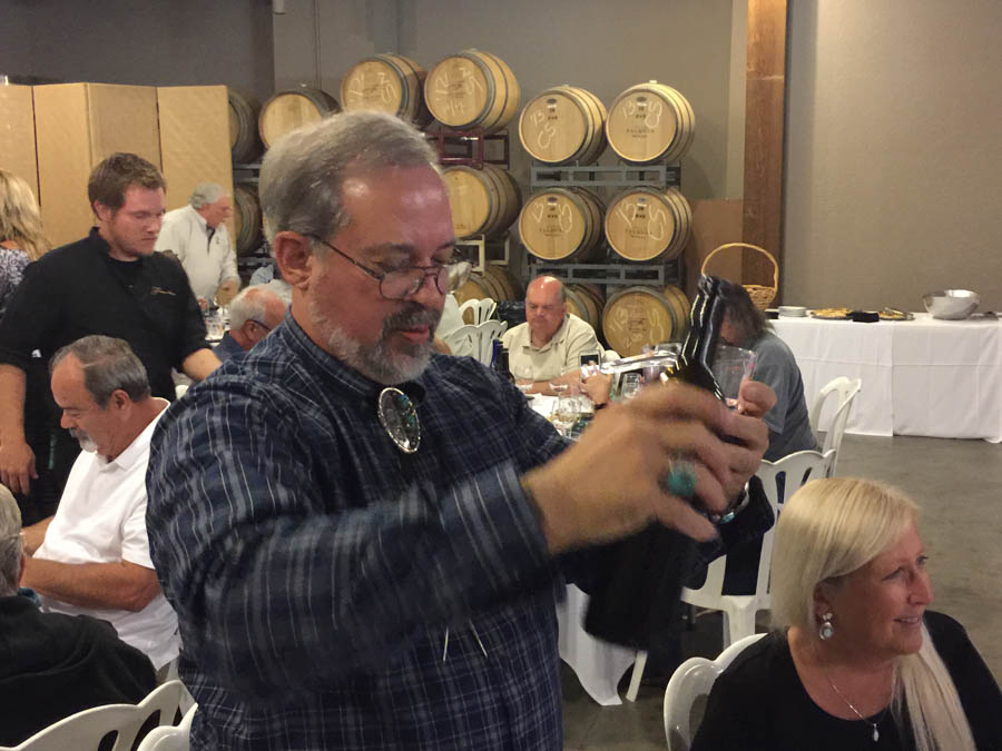 Wine blending at Falkner Winery