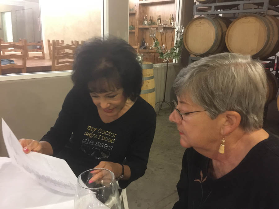 Wine blending at Falkner Winery