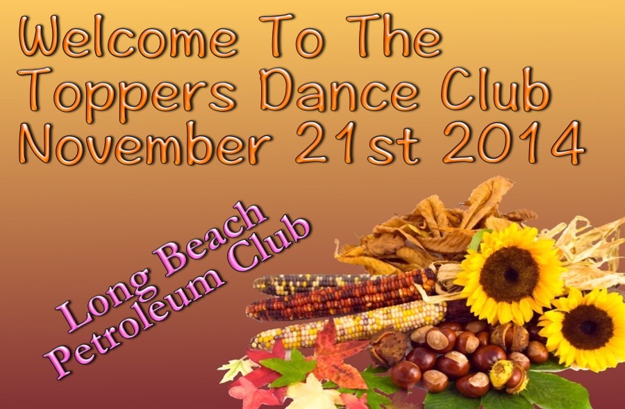 Enjoying dinner at the November 21st 2014 Toppers Dance Club