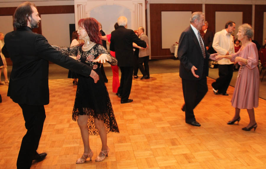 Post dinner dancing at the Topper's Dane Club, Petroleum Club, Long Beach California 11/16/2018