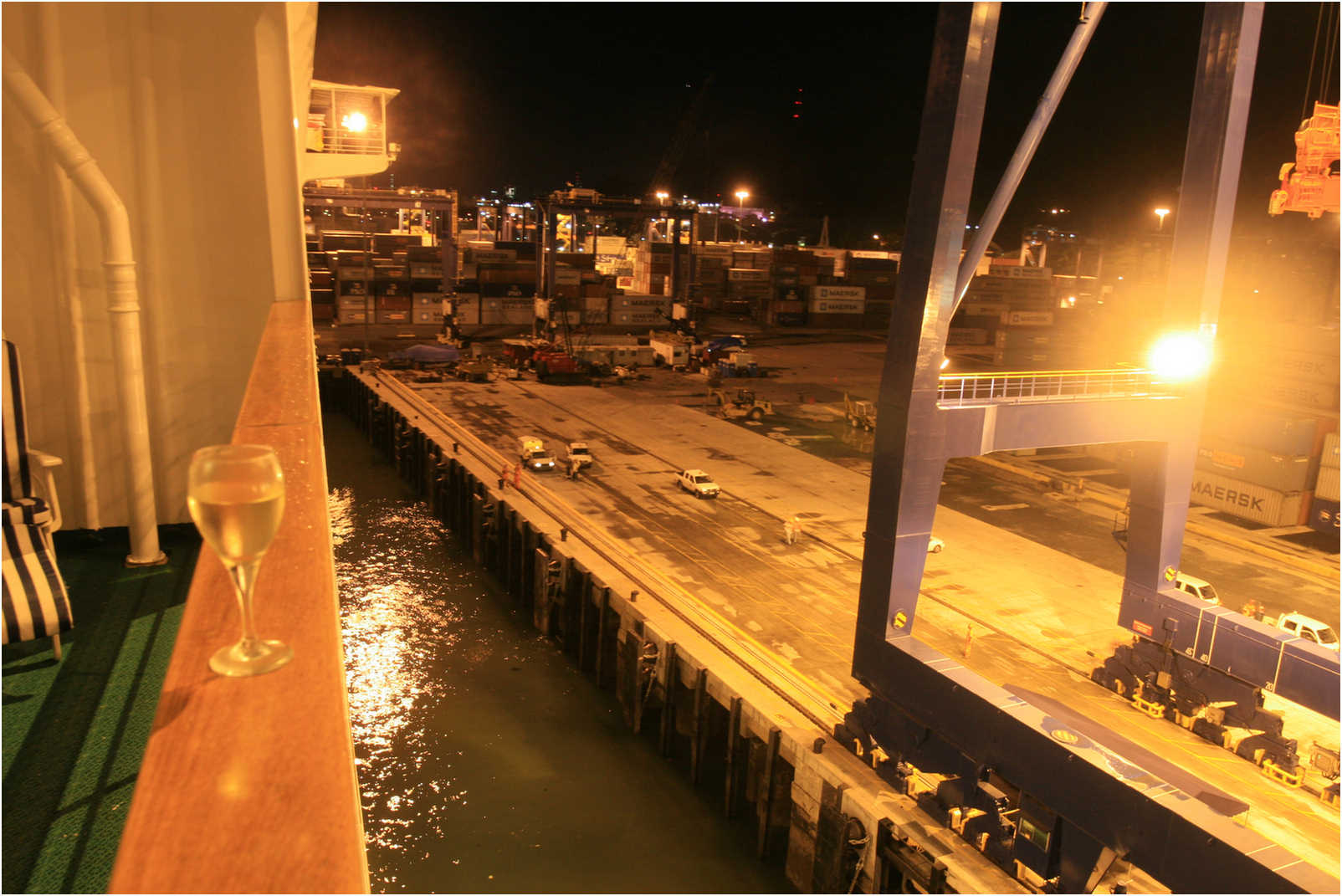 Leaving Lake Gatun And Passing Thru The Locks