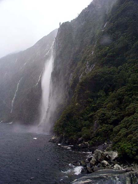 Our ship nosed into the waterfall!!!