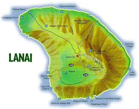 Map of lanai