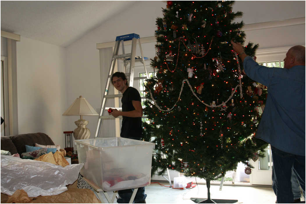 Decorating for Christmas 2006