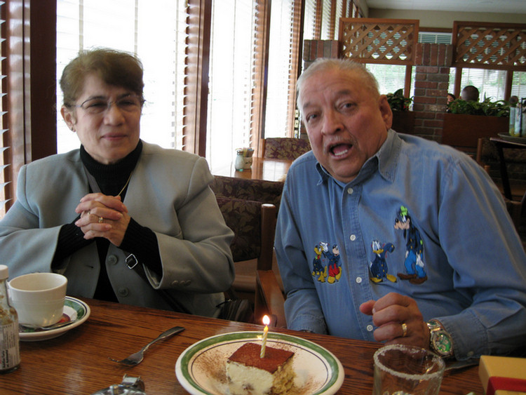 Javier and Paul have a birthday luncheon