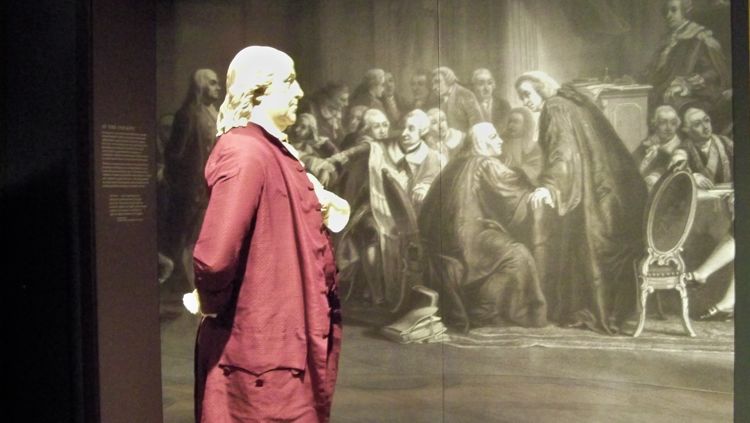 Ben Franklin at the Bowers Museum  Christmas 2010