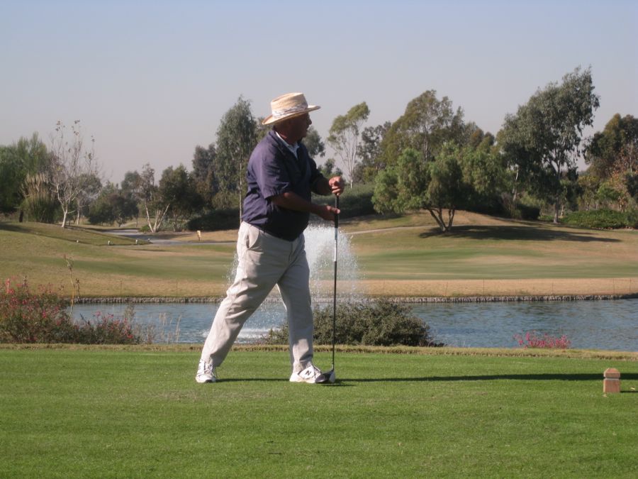 Dancing at Santa Ana Elks and playing golf with the pelicans